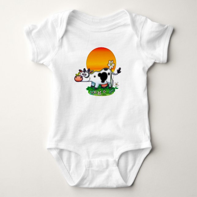 Happy Cow Baby Bodysuit (Front)