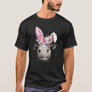 Happy Cow Easter Bunny Egg For Kids Boys Girls T-Shirt