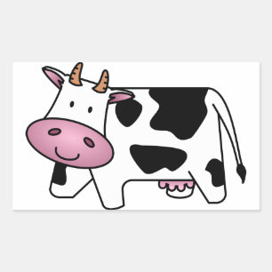 Happy Cow Rectangular Sticker