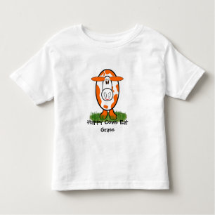 Happy Cows Eat Grass - - Customised - Customised Toddler T-Shirt