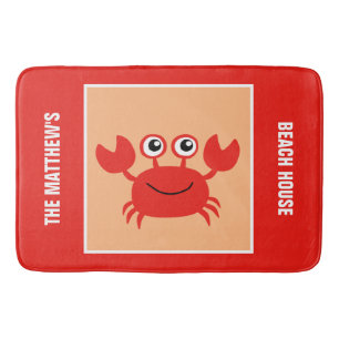 Happy Crab custom bath mat