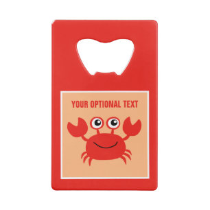 Happy Crab custom bottle opener