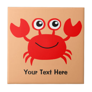 Happy Crab custom ceramic tiles