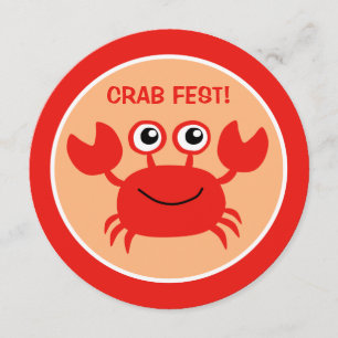 Happy Crab custom Cookout invitations