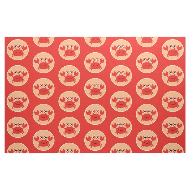 Happy Crab custom fabric (Fat Quarter)