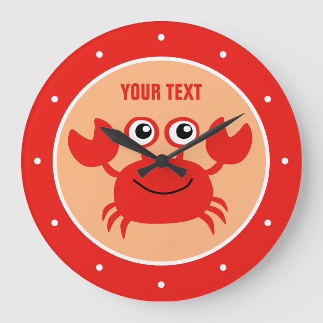 Happy Crab custom wall clocks (Front)