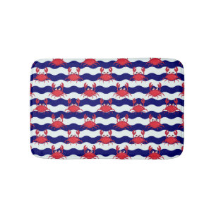 Happy Crabs Pattern Bath Mat