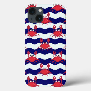 Happy Crabs Pattern iPhone 13 Case