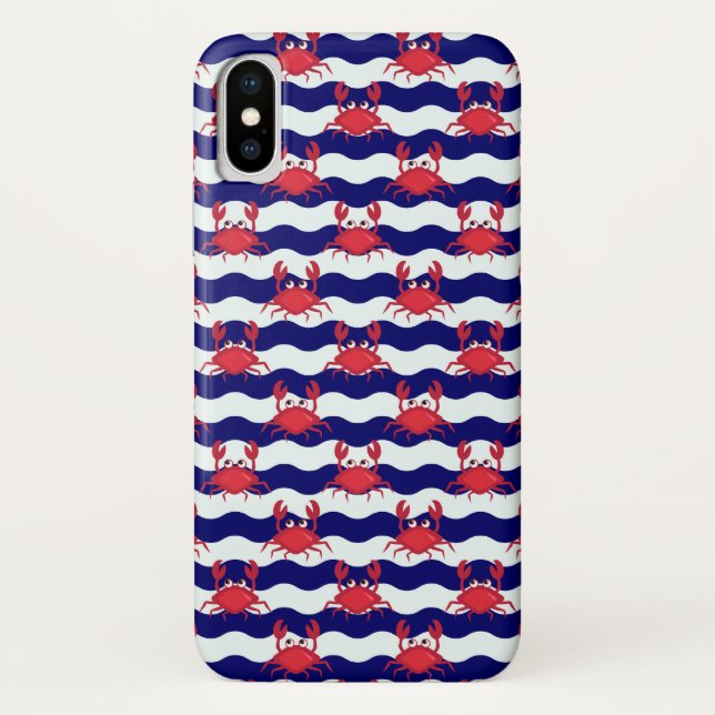 Happy Crabs Pattern Case-Mate iPhone Case (Back)