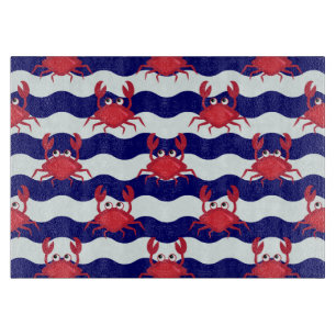 Happy Crabs Pattern Cutting Board