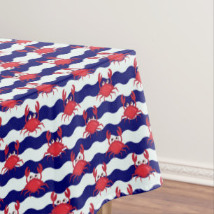 Happy Crabs Pattern Tablecloth