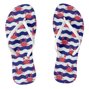 Happy Crabs Pattern Thongs