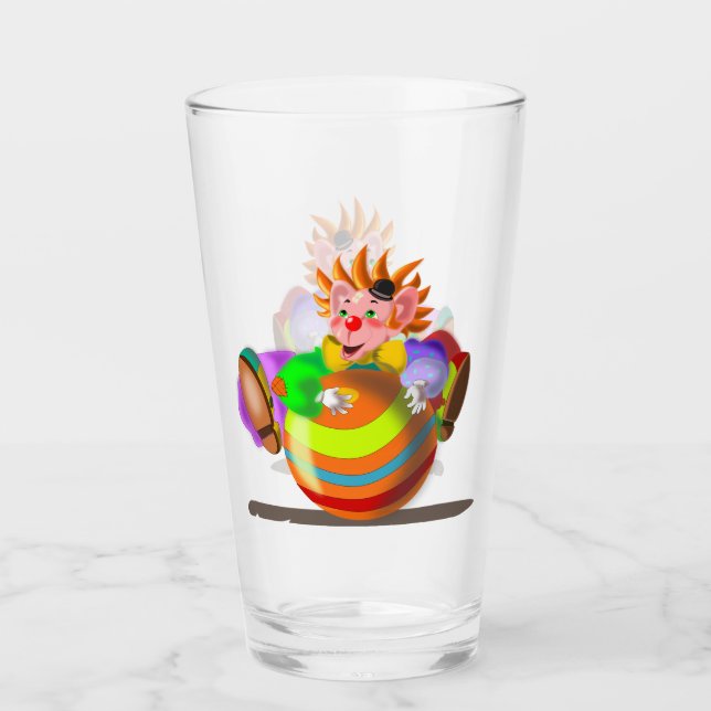 Happy Crazy Clown Glass (Front)