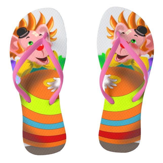 Happy Crazy Clown Thongs (Footbed)