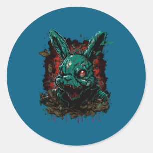 Happy Creepy Easter Classic Round Sticker