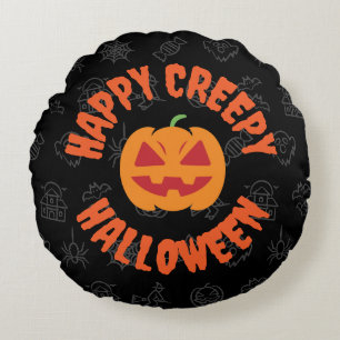 Happy creepy Halloween - Circular Round Cushion