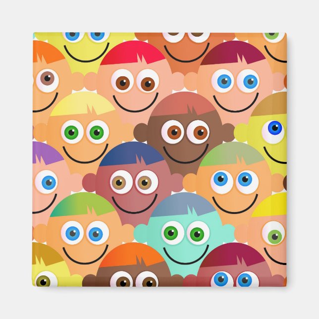 Happy Crowd Magnet (Front)