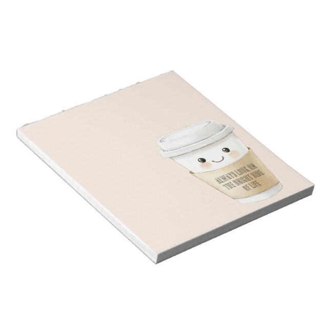 Happy Cup Look On The Bright Side Notepad (Angled)