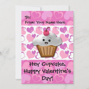 Happy Cupcake Valentine Holiday Card