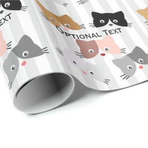 Happy Curious Kittens Wrapping Paper