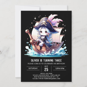 Happy Custom Pirate Birthday Invitation