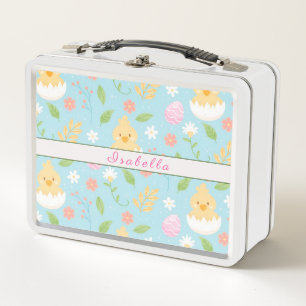 Happy Customise Easter Chicken Metal Lunch Box