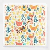 Happy Customise Easter Cute Vintage Chicken