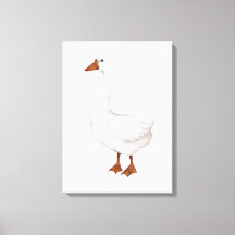 Happy cute farm white goose clipart