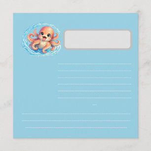 Happy Cute Octopus Kawaii Sea Life Illustration Menu