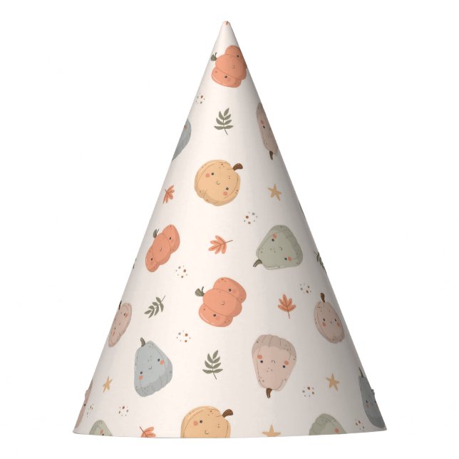 Happy Cute Pumpkin Pattern - Party Hat (Front)