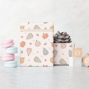 Happy Cute Pumpkin Pattern - Wrapping Paper Roll