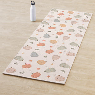 Happy Cute Pumpkin Pattern - Yoga Mat