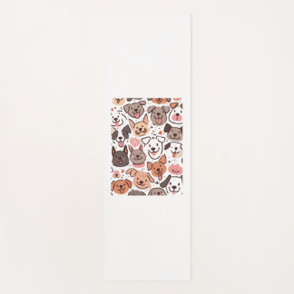 Happy Cute Puppies Pattern  1 Yoga Mat