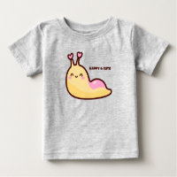 Happy Cute Slug Personalised Text