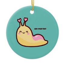 Happy Cute Slug Personalised Text