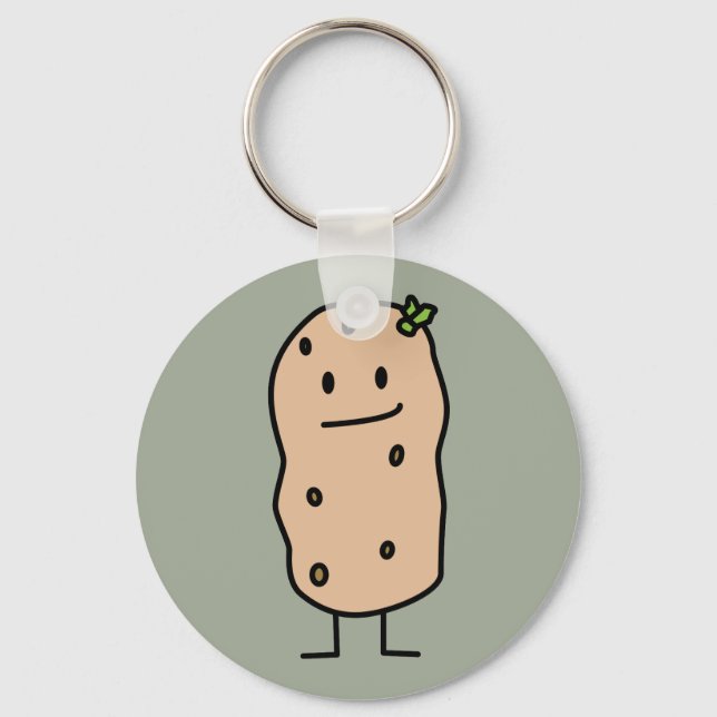 Happy Cute Smiling Potato Key Ring (Front)