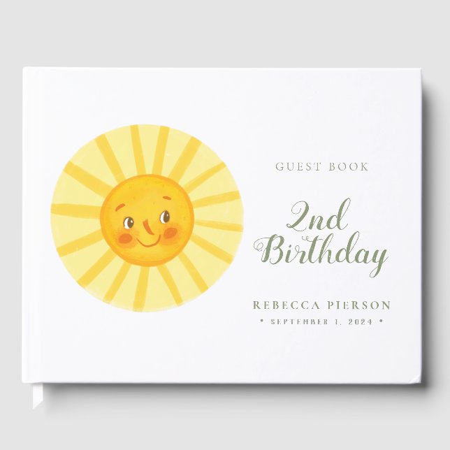 Happy Cute Sun Guest Book (Front)