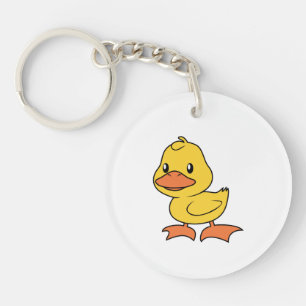 Happy Cute Yellow Duckling Key Ring