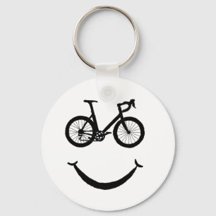 Happy Cycling Riding Bicycle Clipart BikingClipArt Key Ring