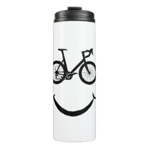 Happy Cycling Riding Bicycle Clipart BikingClipArt Thermal Tumbler
