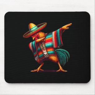Happy Dabbing Mexican Chicken Cinco De Mayo Lover  Mouse Pad