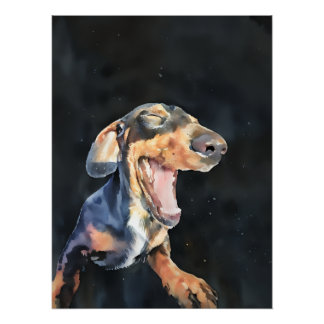 Happy Dachshund Poster