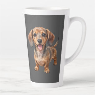 Happy Dachshund Puppy Latte Mug