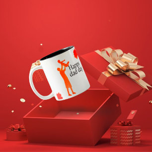 Happy Dad Day Mug – Father & Child Silhouette Gift