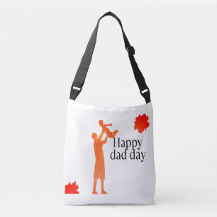 Happy Dad Day Mug – Father & Child Silhouette Gift Crossbody Bag