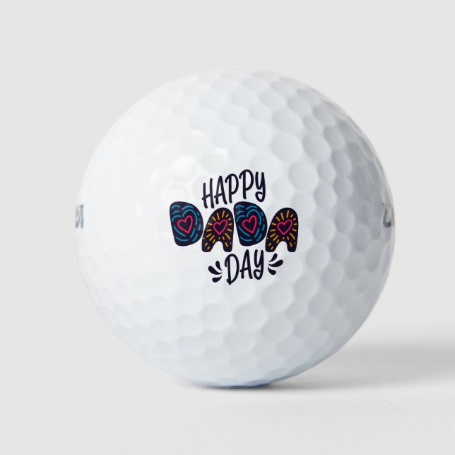 Happy Dada Day Happy Father's Day | Golf Balls (Front)