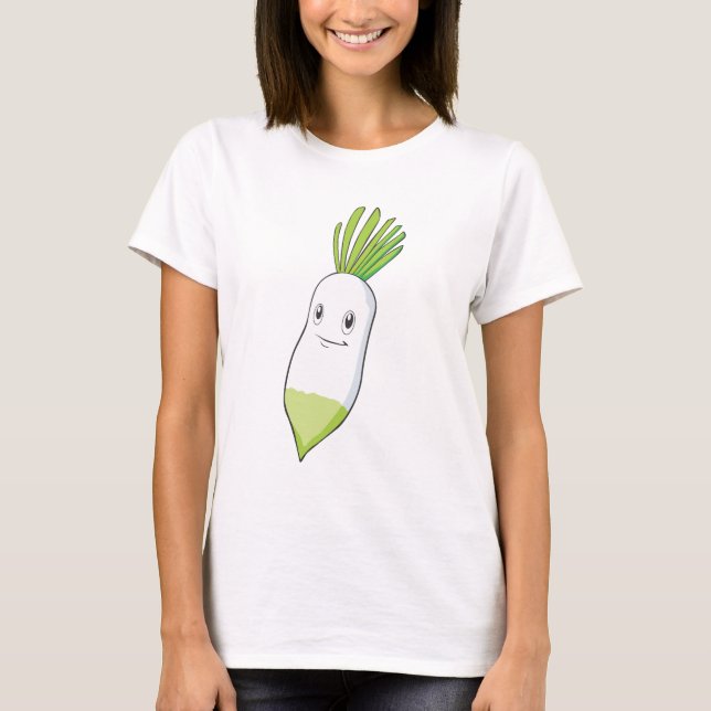 Happy Daikon Smiling T-Shirt (Front)