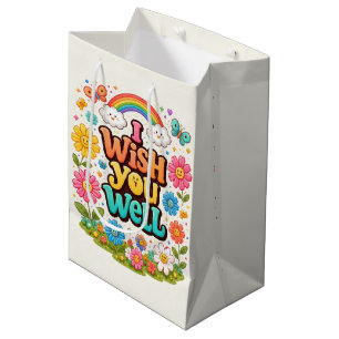 Happy Daisies and Rainbows  Medium Gift Bag
