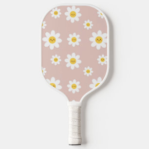 Happy Daisies Pink Pickleball Paddle