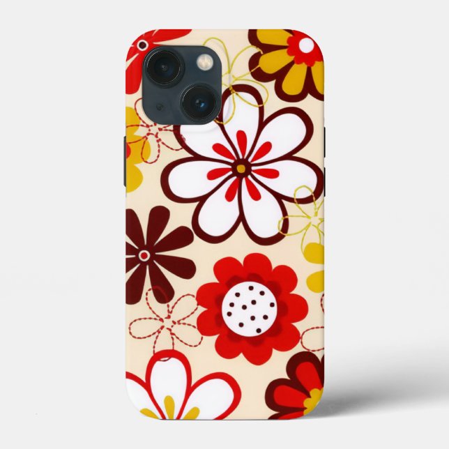 Happy Daisies Tough Apple iPhone 13 mini Case (Back)